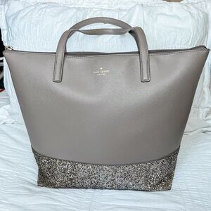 Kate Spade Large Glitter Greta Penny Tote Purse